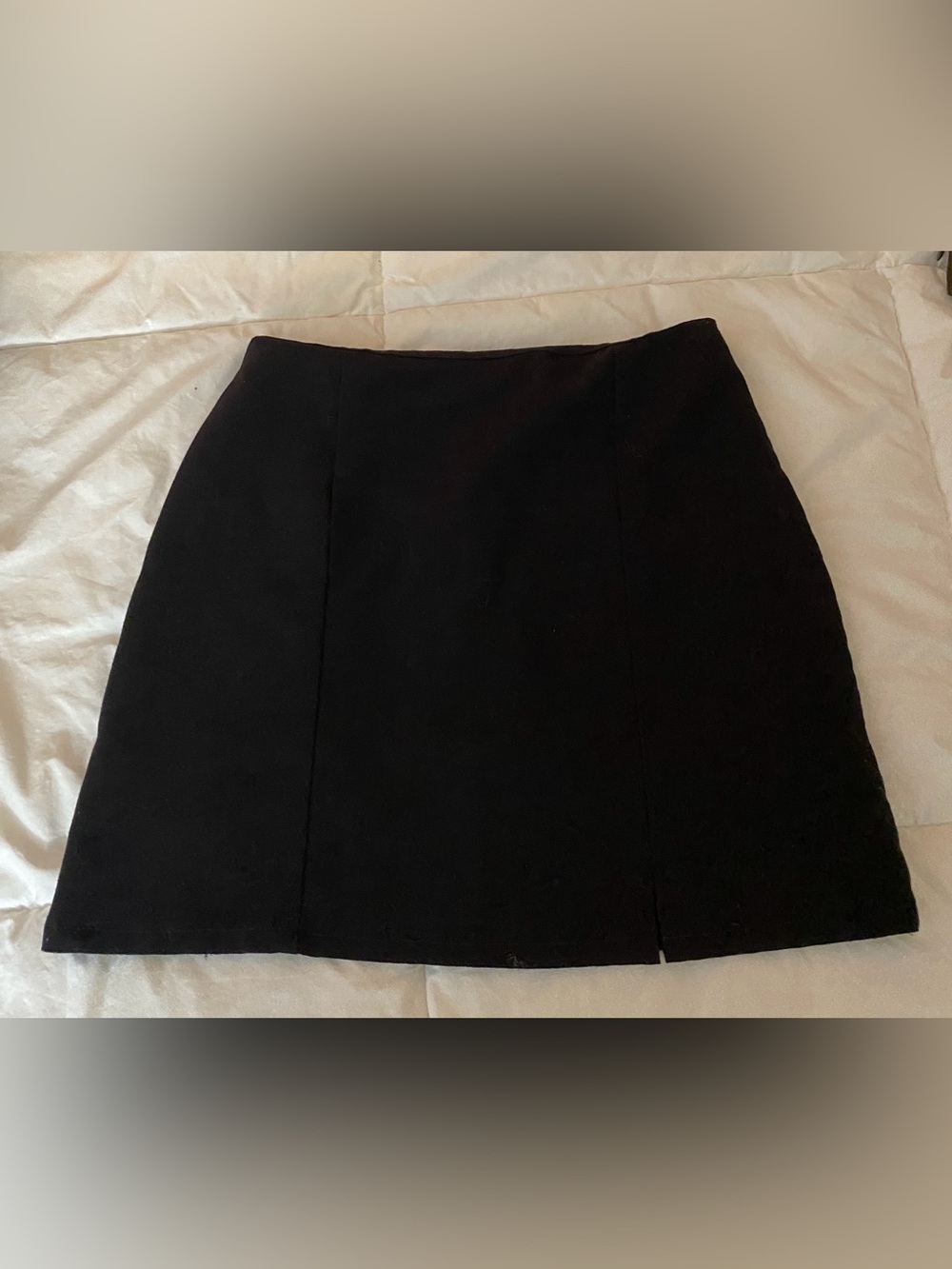 Twik Black Mini Skirt with Front Slit